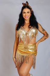 Conjunto Franjas Metalizado - 3 peças