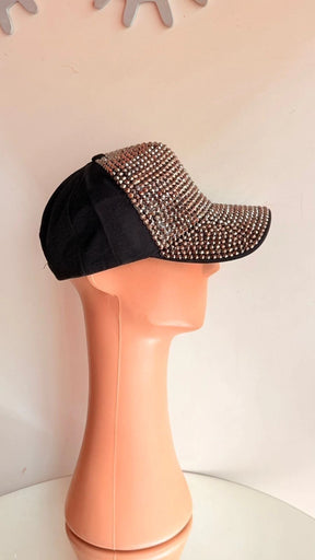 Boné strass dourado