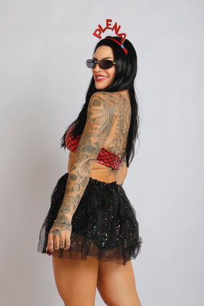 Kit Completo - Top Sereia + Saia + Tiara Plena