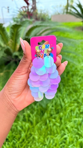 Par de brincos paetê - holográficos