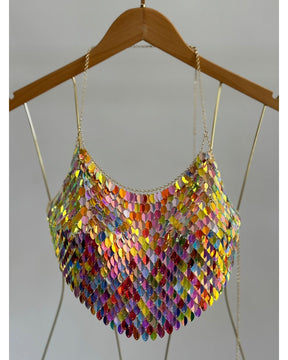 Conjunto Short e Cropped artesanal Arpoador