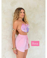 Conjunto Short e Cropped artesanal Arpoador