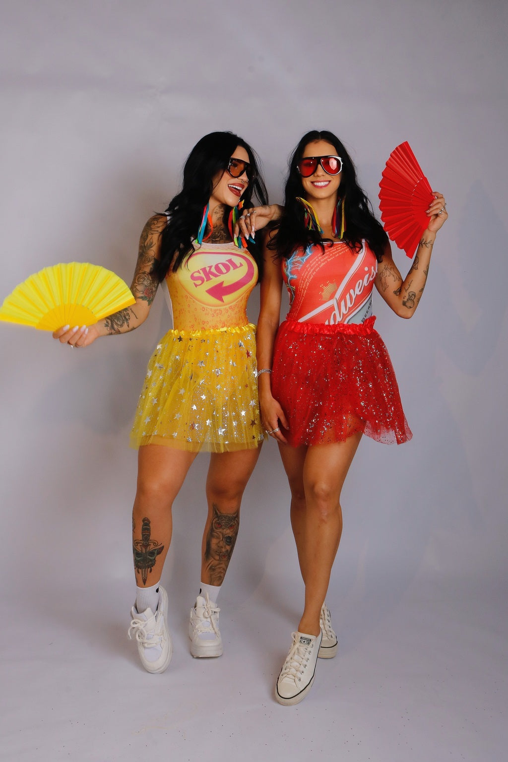 Conjunto Body Cerveja + Saia Tule