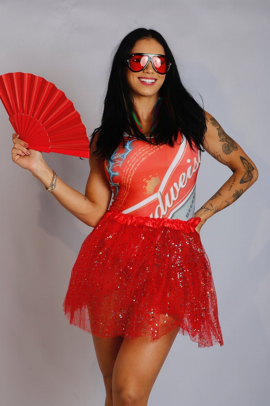 Conjunto Body Cerveja + Saia Tule