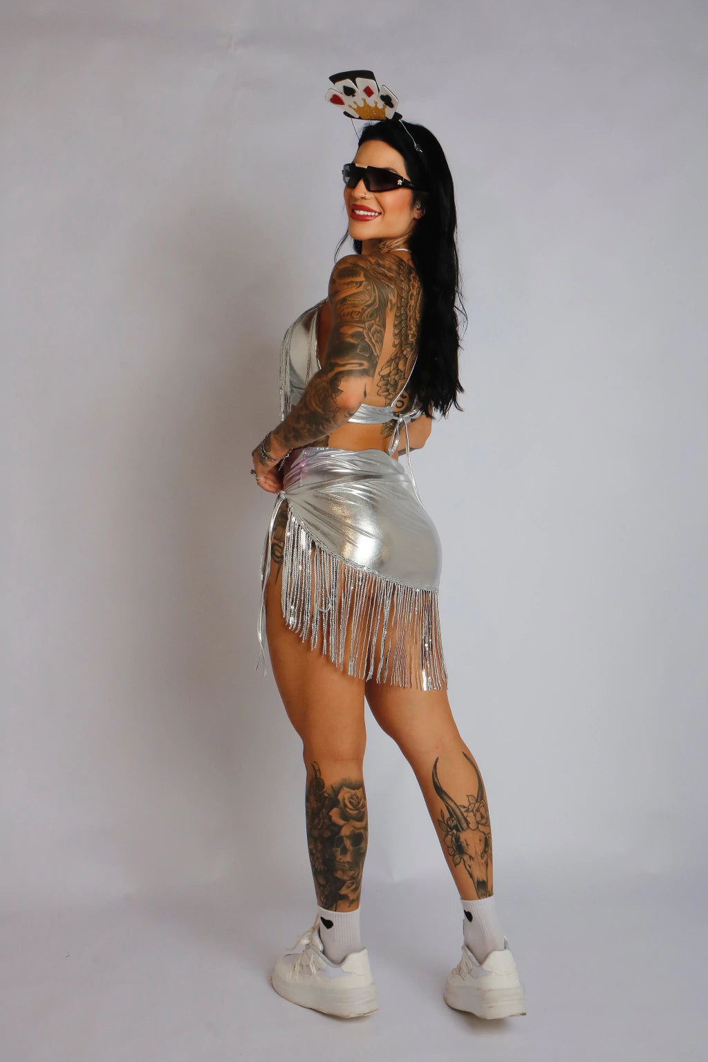 Conjunto Franjas Metalizado - 3 peças