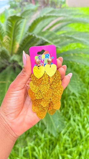 Par de brincos paetê