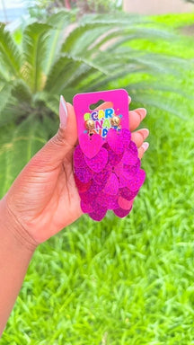 Par de brincos paetê