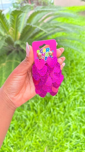 Par de brincos paetê