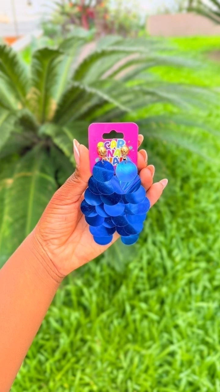 Par de brincos paetê