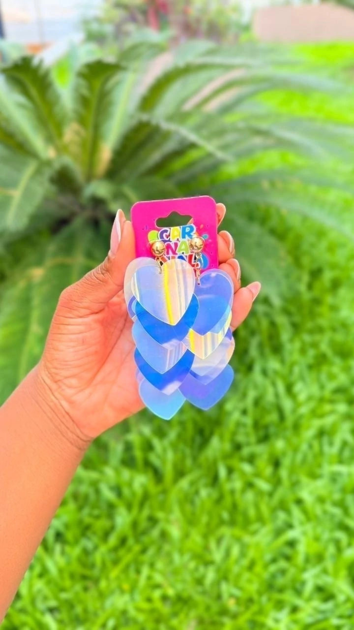 Par de brincos paetê